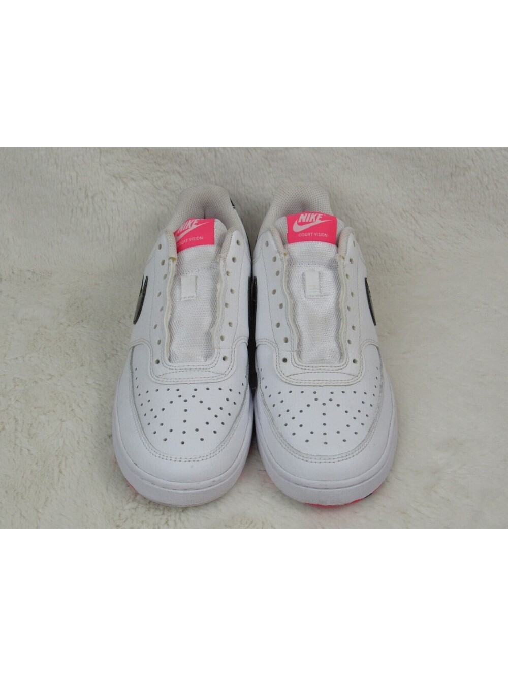 Nike Court Vision Low Womens Size 8.5 White Multi Swoosh DM8079-100